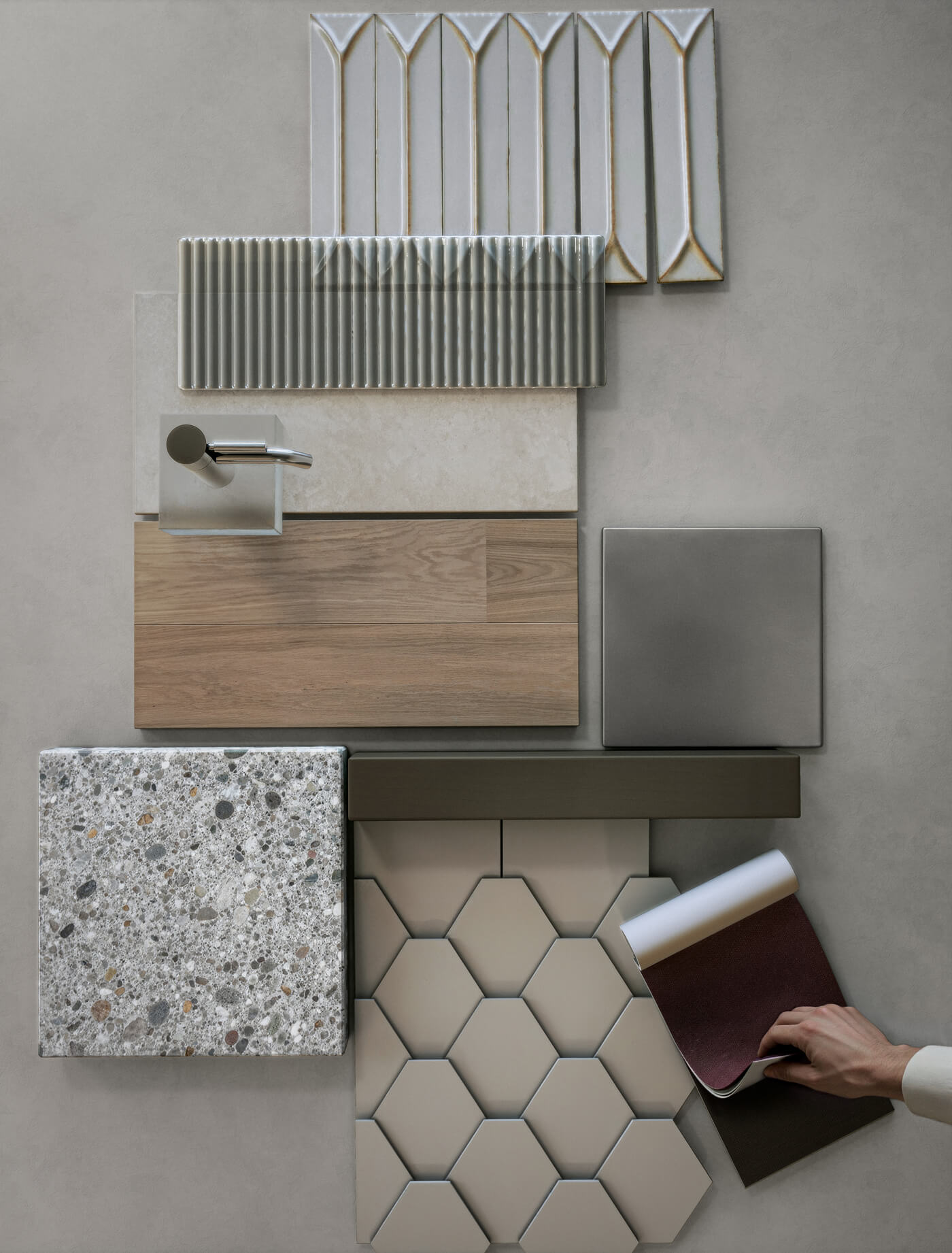 Materialbemusterung für das Neubauprojekt Haus Claude in Untergiesing