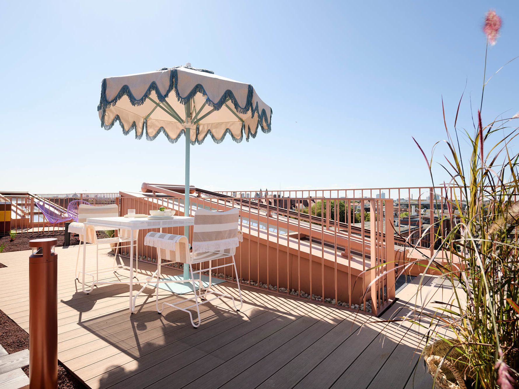 Private Dachterrasse der Edition Stephanie Thatenhorst im Neubauprojekt Van B