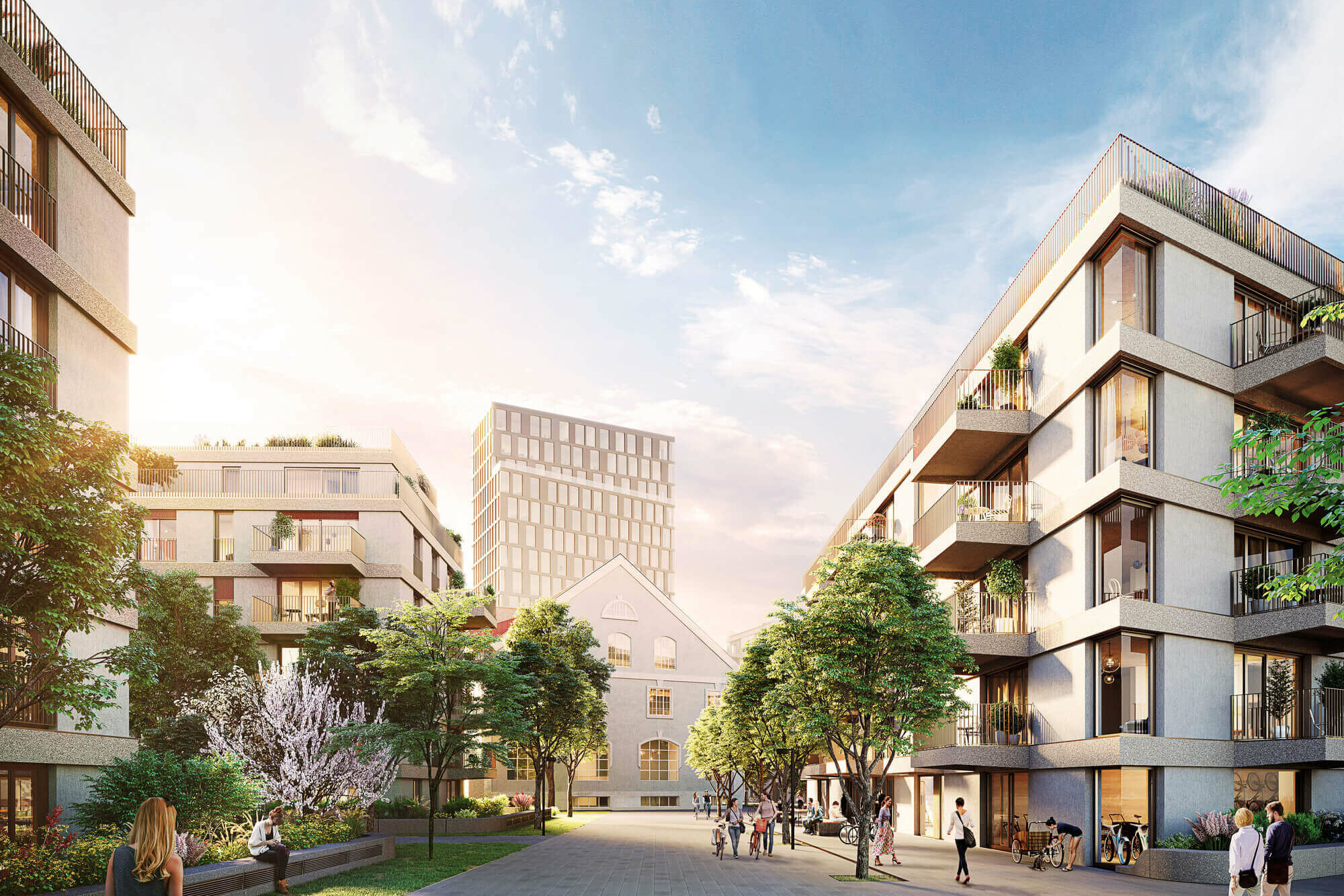 Neubauprojekt kupa Quartier Kuvertfabrik Pasing in München