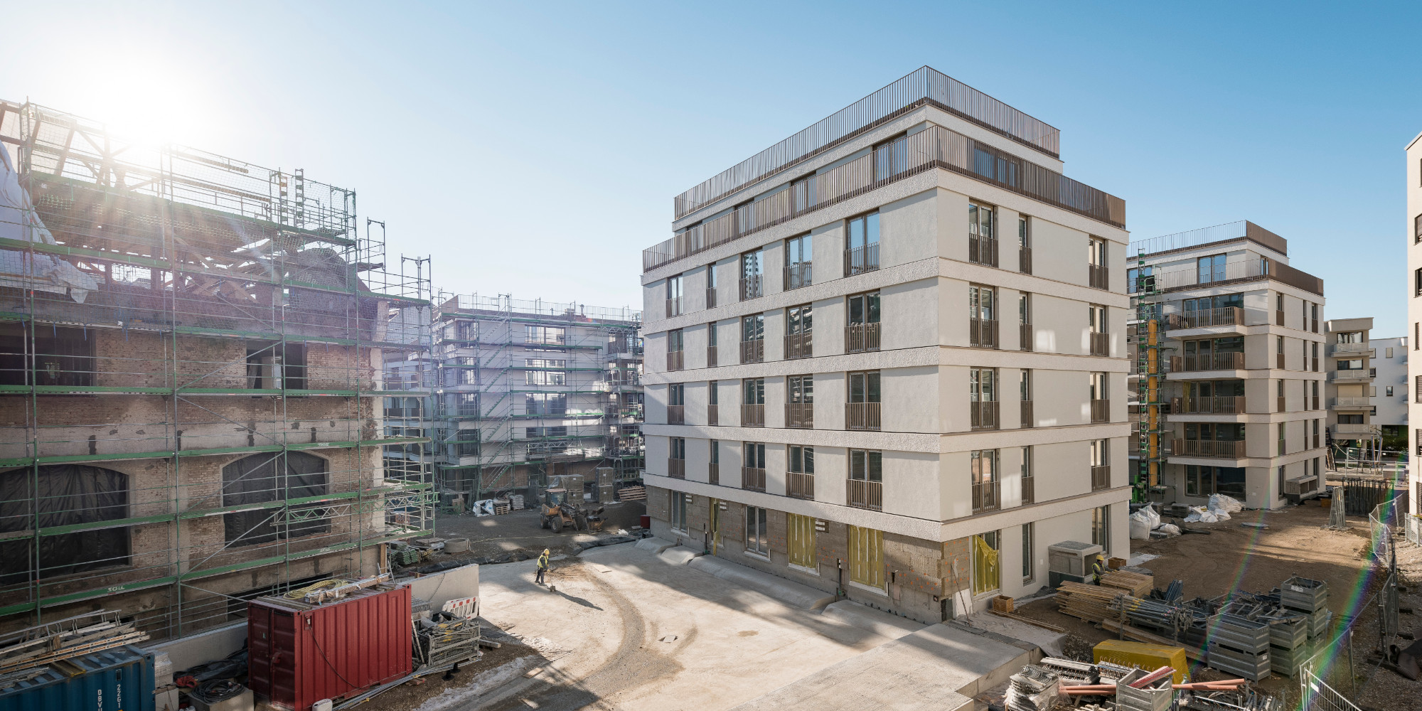 Baustelle des Neubauprojektes kupa in München Pasing