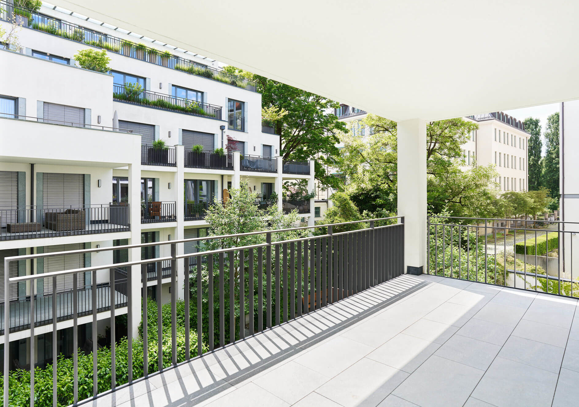 Terrasse einer K63 Eigentumswohnung