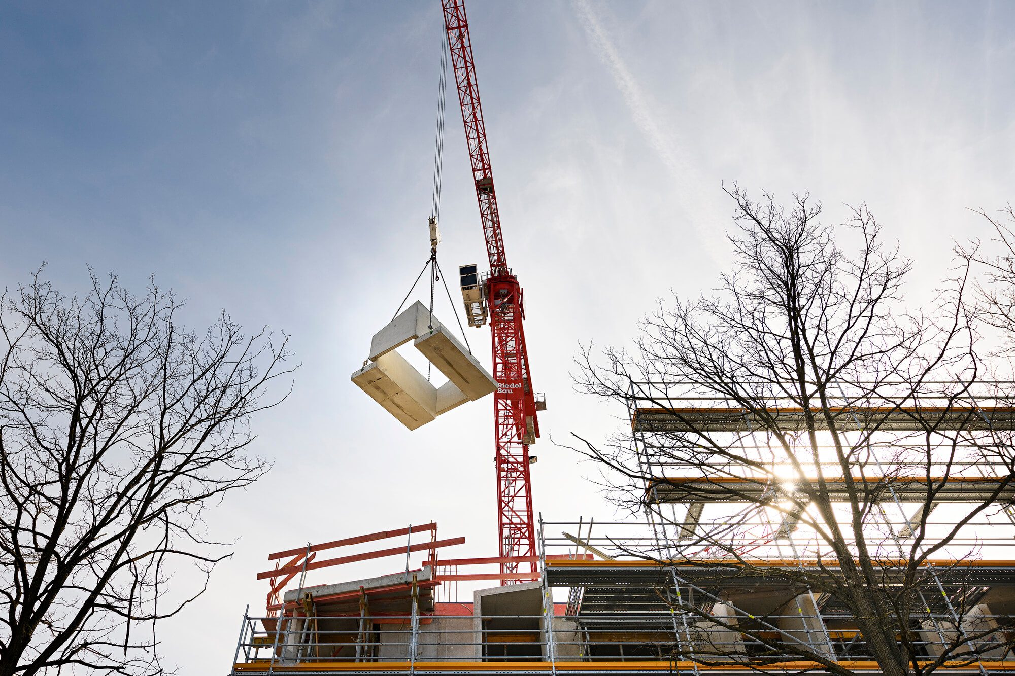 Baustelle des Neubauprojektes Van B in München Schwabing