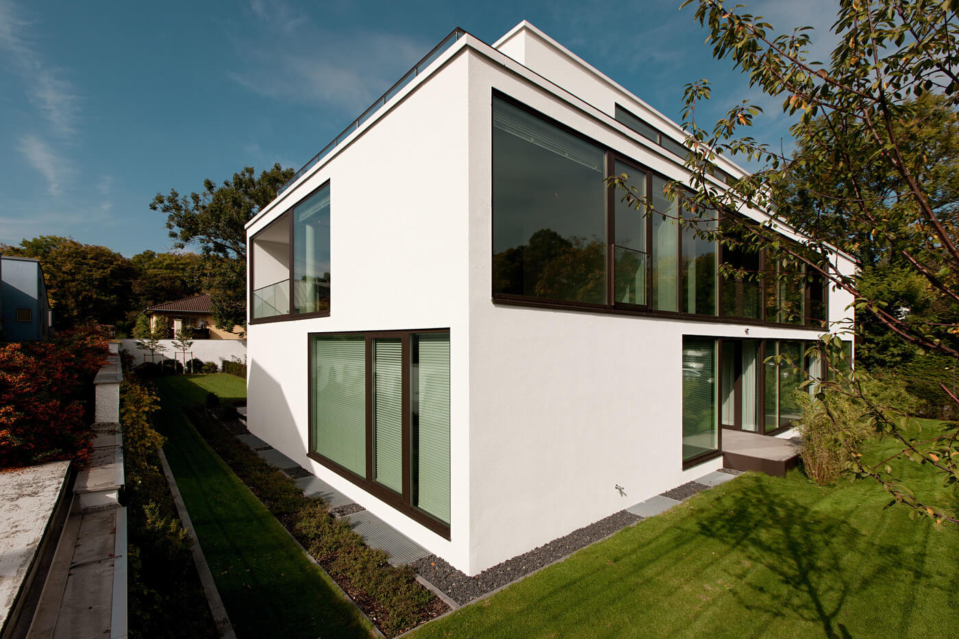 Nahaufnahme der Fassade von Wohnprojekt in der Osterwaldstraße