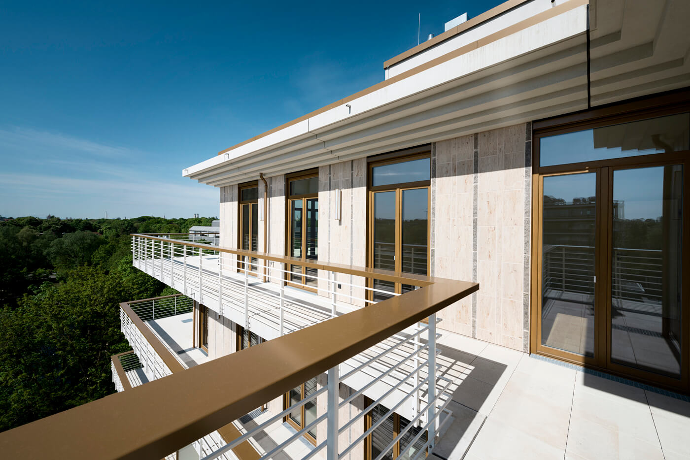 Dachterrasse eine Eigentumswohnung im TIVOLI Garden direkt im englischen Garten