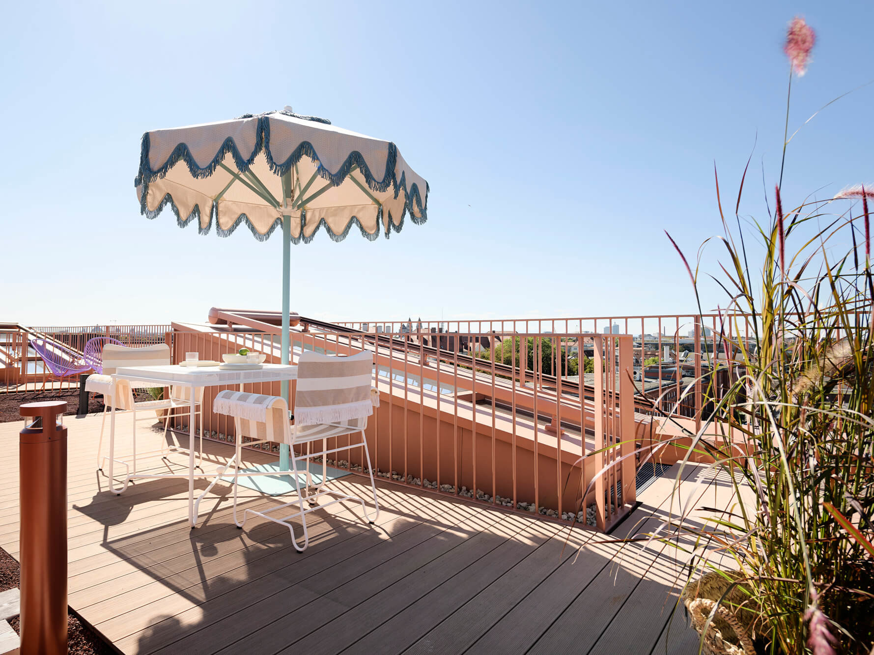 Private Dachterrasse der Edition Stephanie Thatenhorst im Neubauprojekt Van B