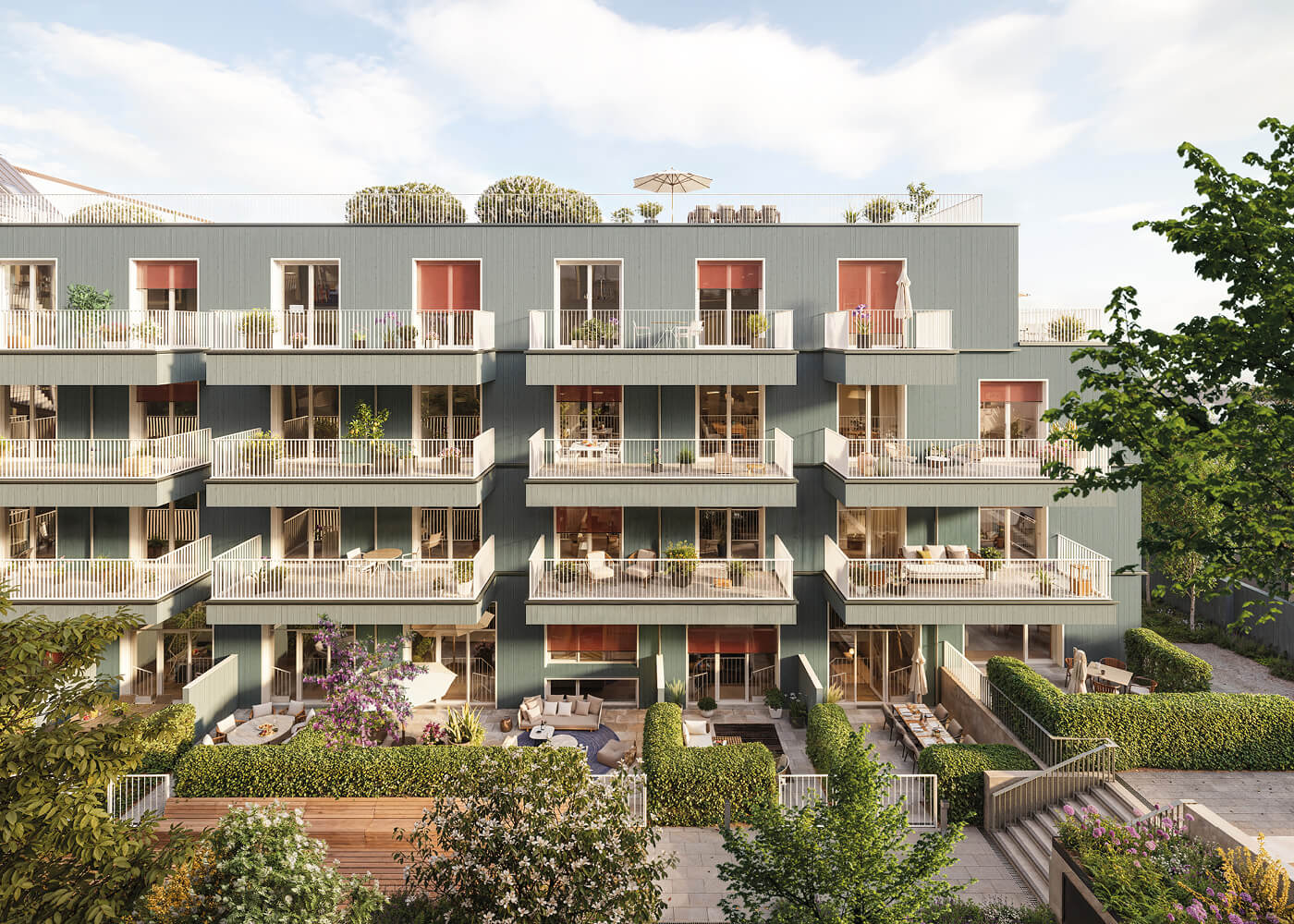 Hofhaus des Neubauprojekts VINZENT in München-Neuhausen