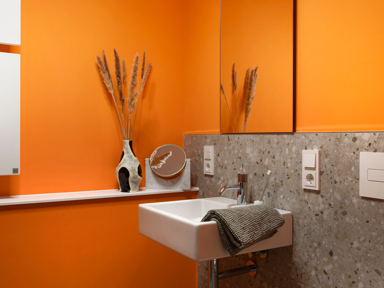 Bad im Rooftop Flat RF.142 im Neubauprojekt Van B in München-Schwabing