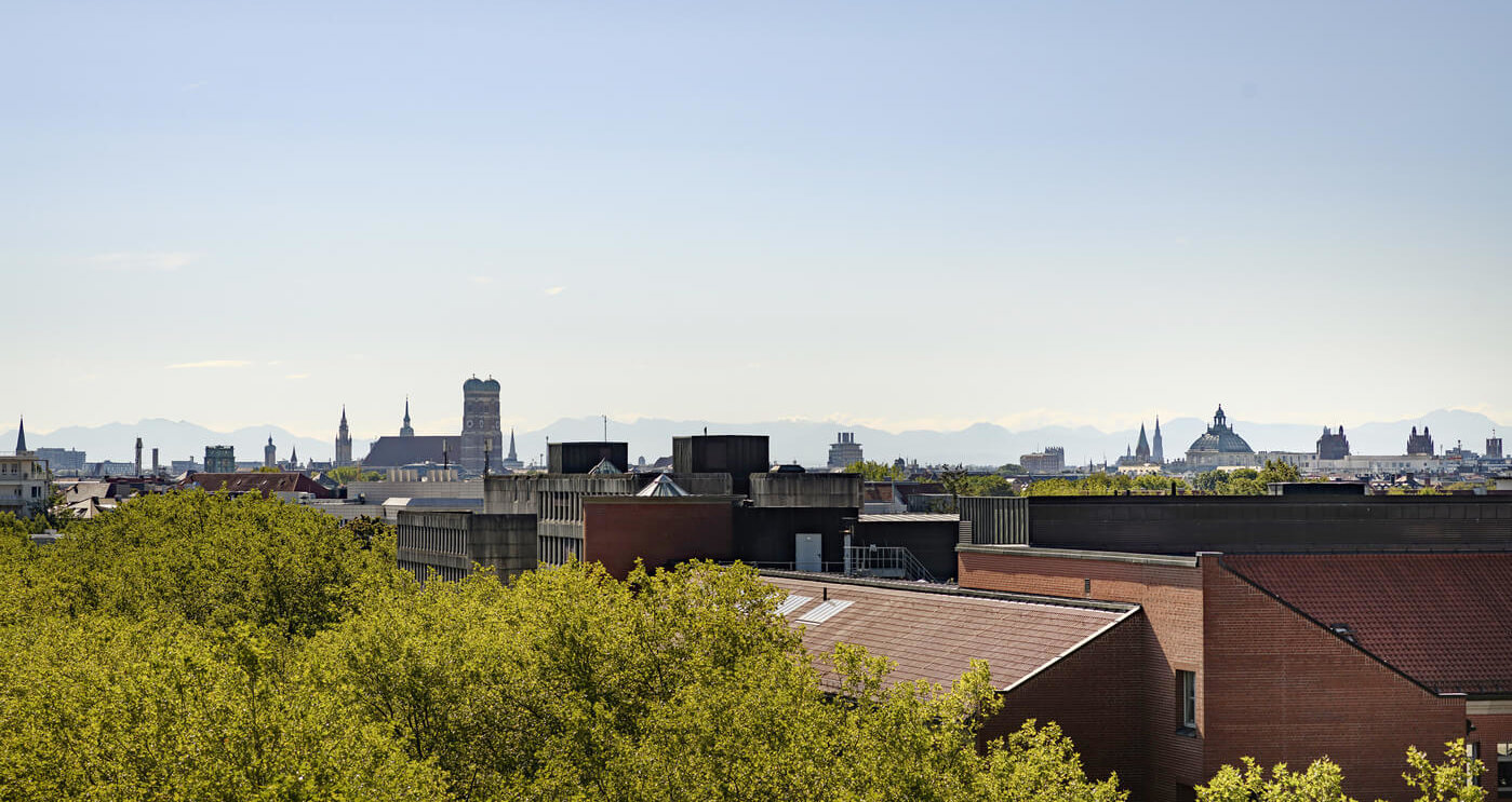 Ausblick vom Neubauprojekt Van B in München Schwabing