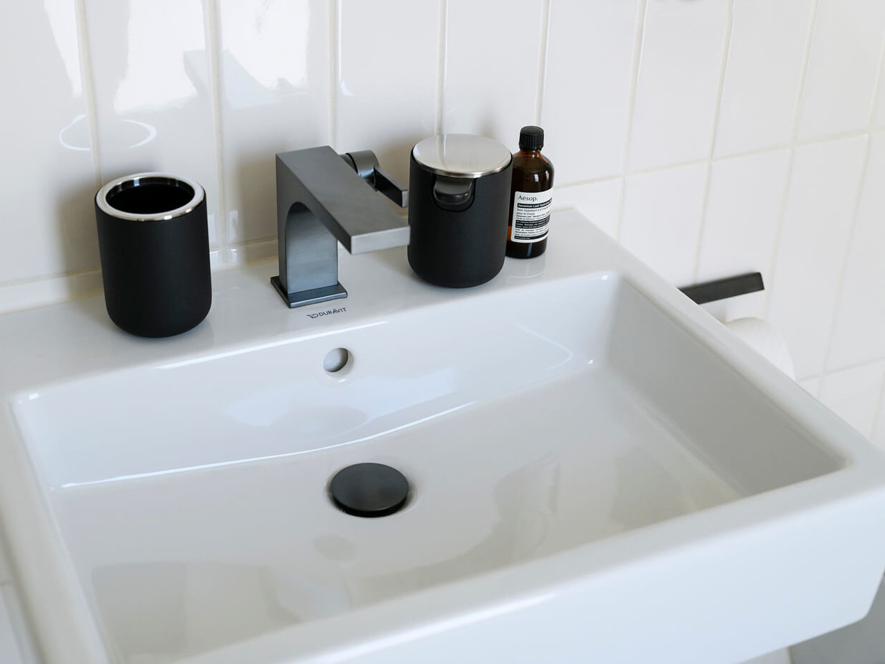 Waschbecken eines Badezimmers einer Neubauwohnung im Wohnprojekt kupa