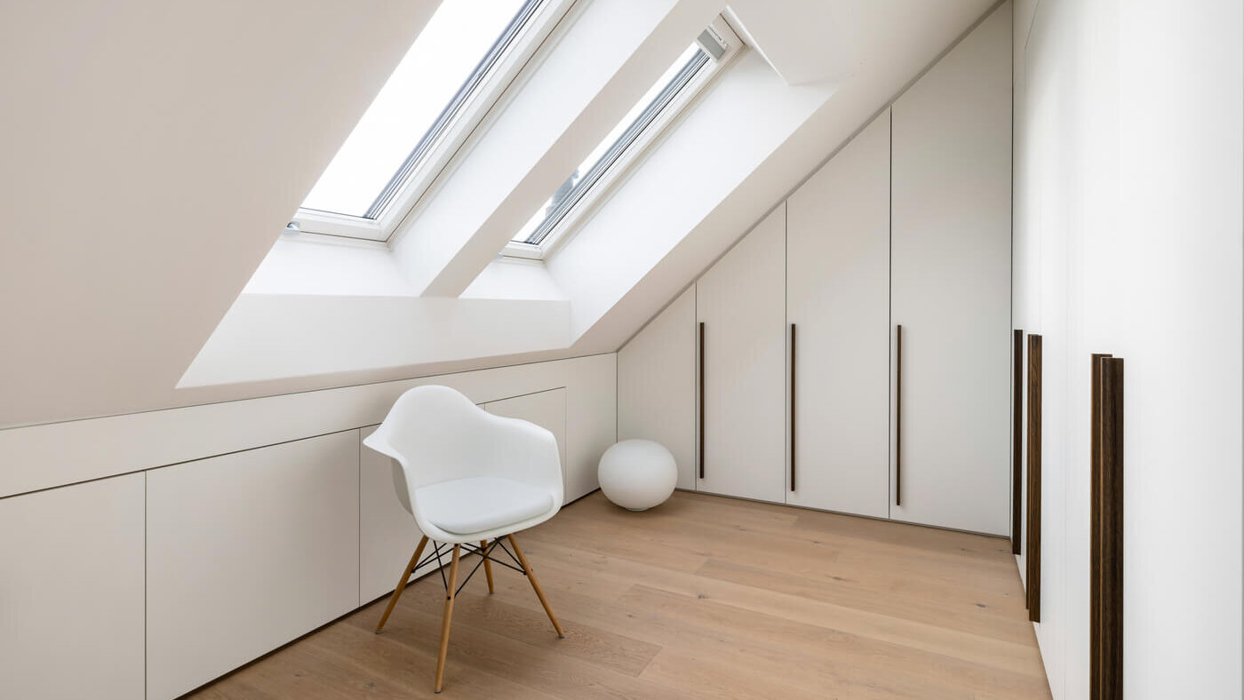 Ankleide im Masterbereich einer-Eigentumswohnung des Bereiterangers, München-Au