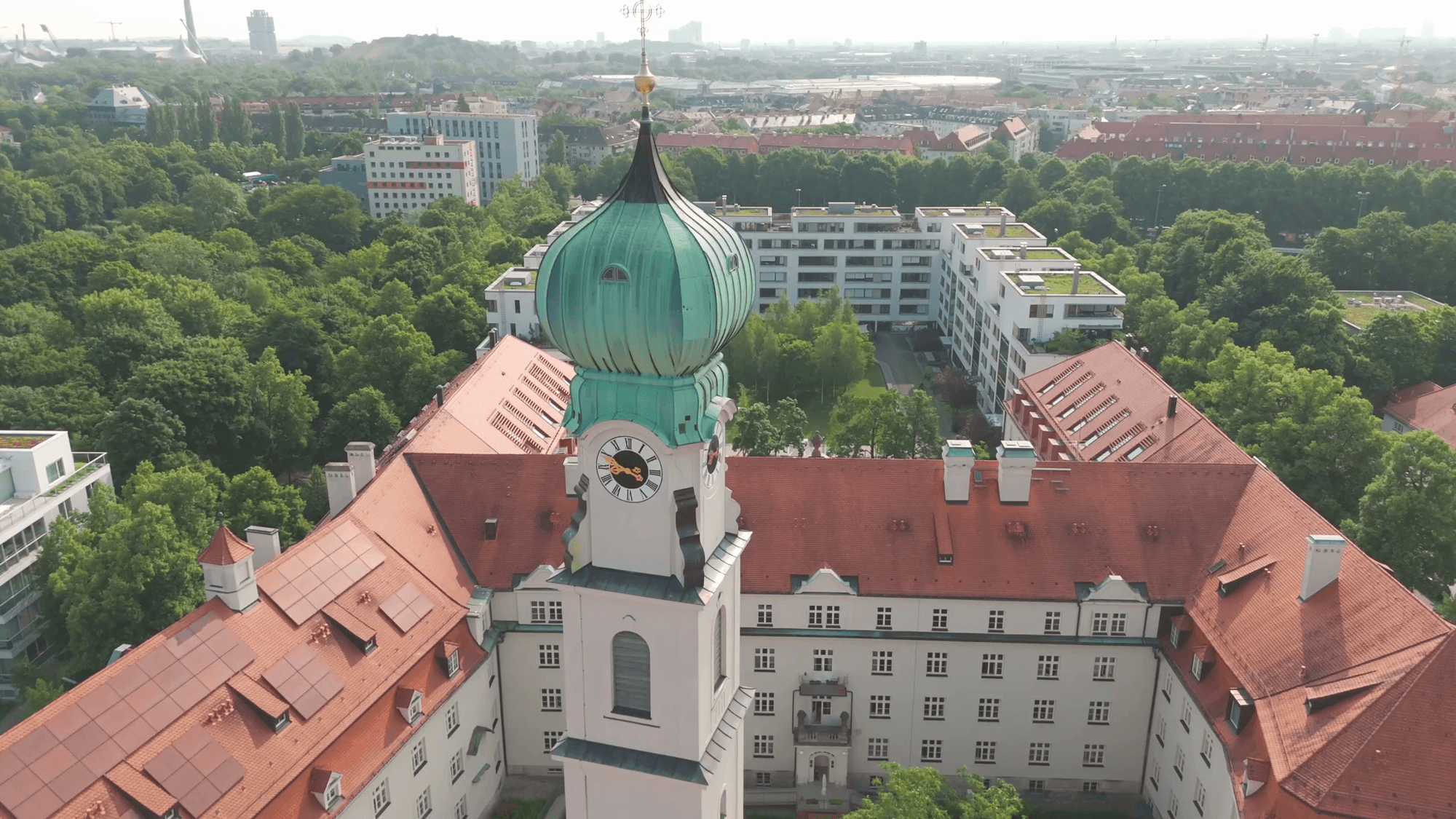 Drohen Ansicht des Quartiers Gern64 in München