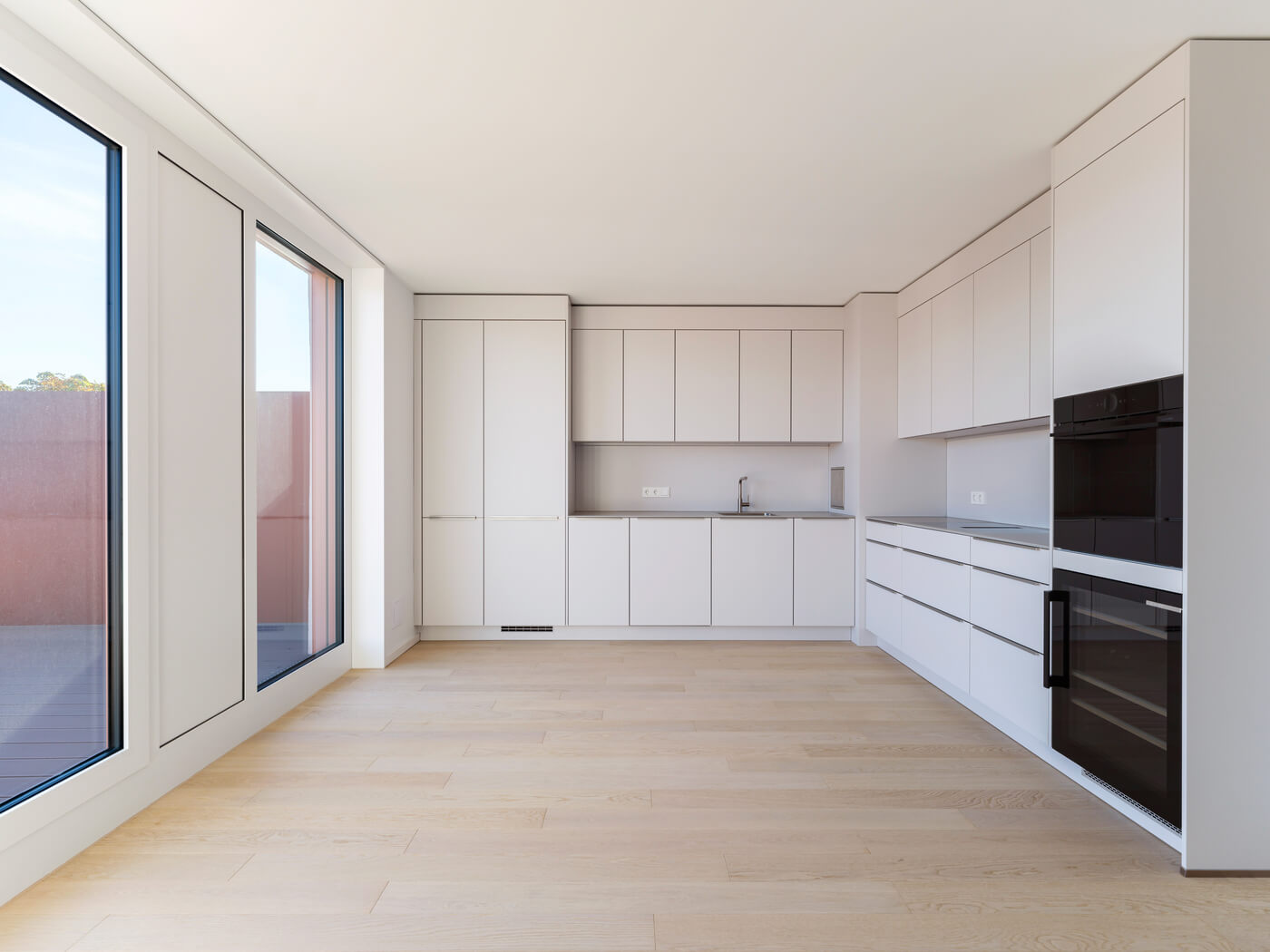 Einbauküche der Wohnung F.122 im Neubauprojekt Van B in München-Schwabing