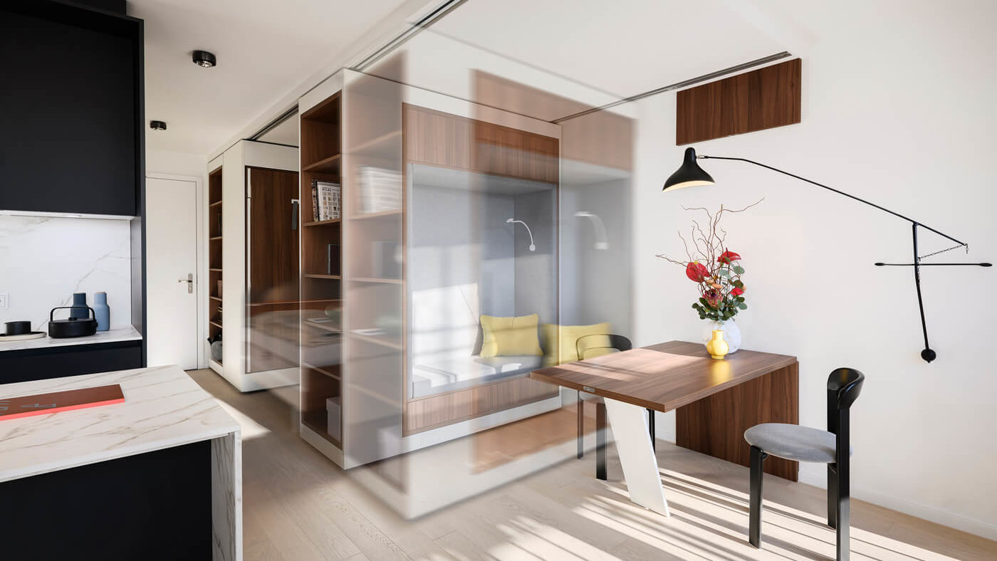 Apartment ausgestattet mit Plug-ins im Neubauprojekt Van B in München Schwabing