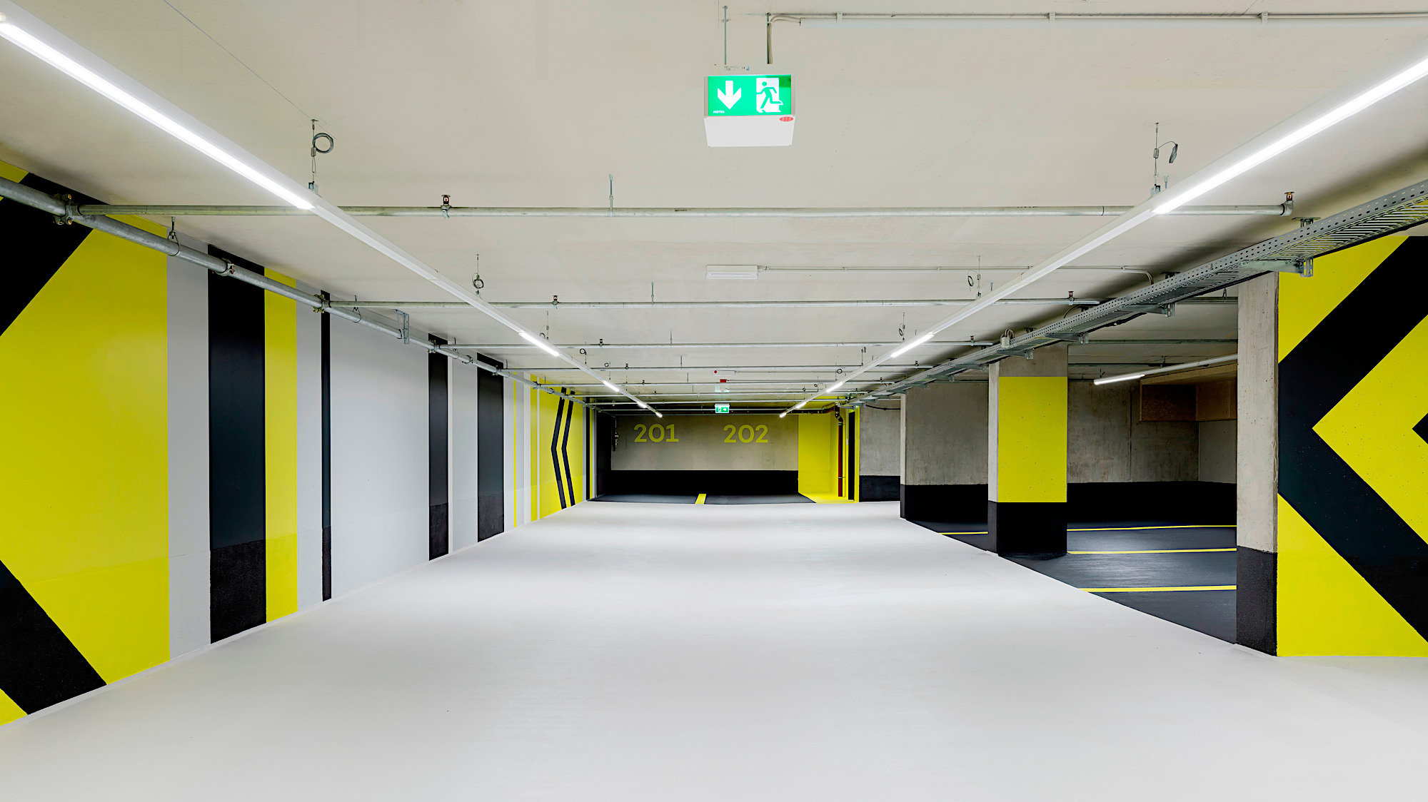 Tiefgarage im Neubauprojekt Van B in München Schwabing