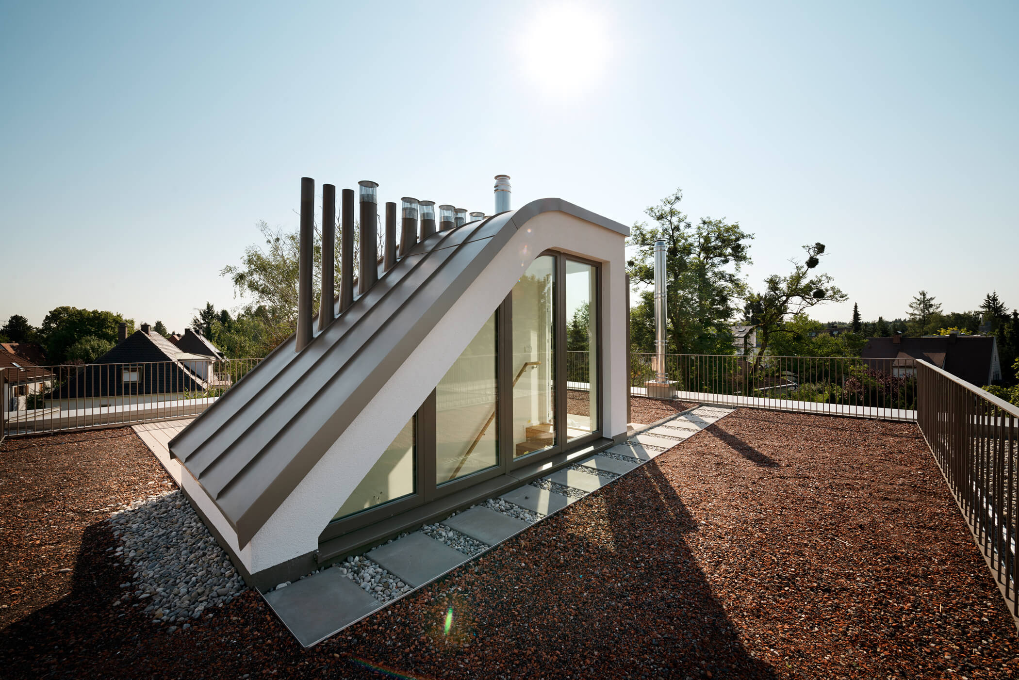 Privater Dachgarten der Penthouses in der Sankt-Magnus-Straße 31
