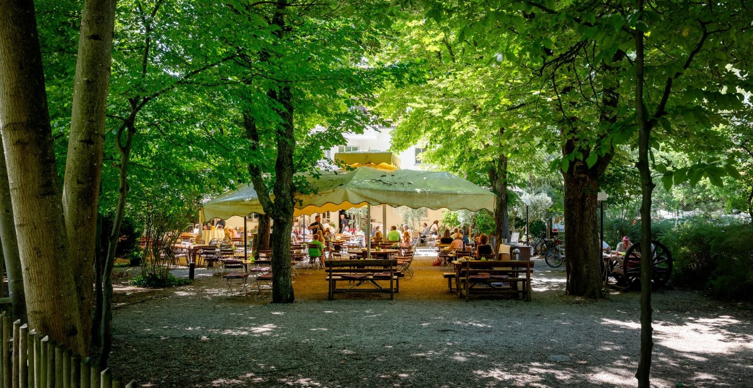 Biergarten in München Pasing