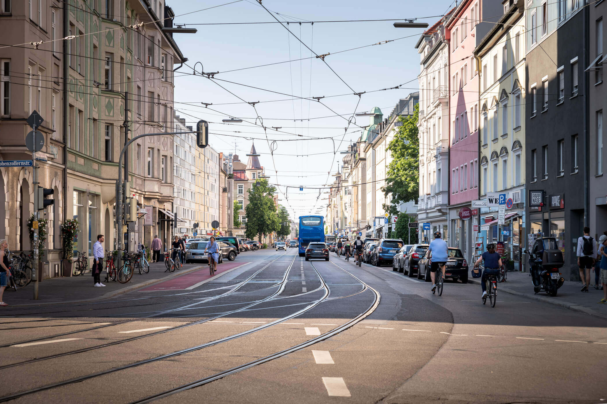 Straße im Stadtteil Schwabing in München