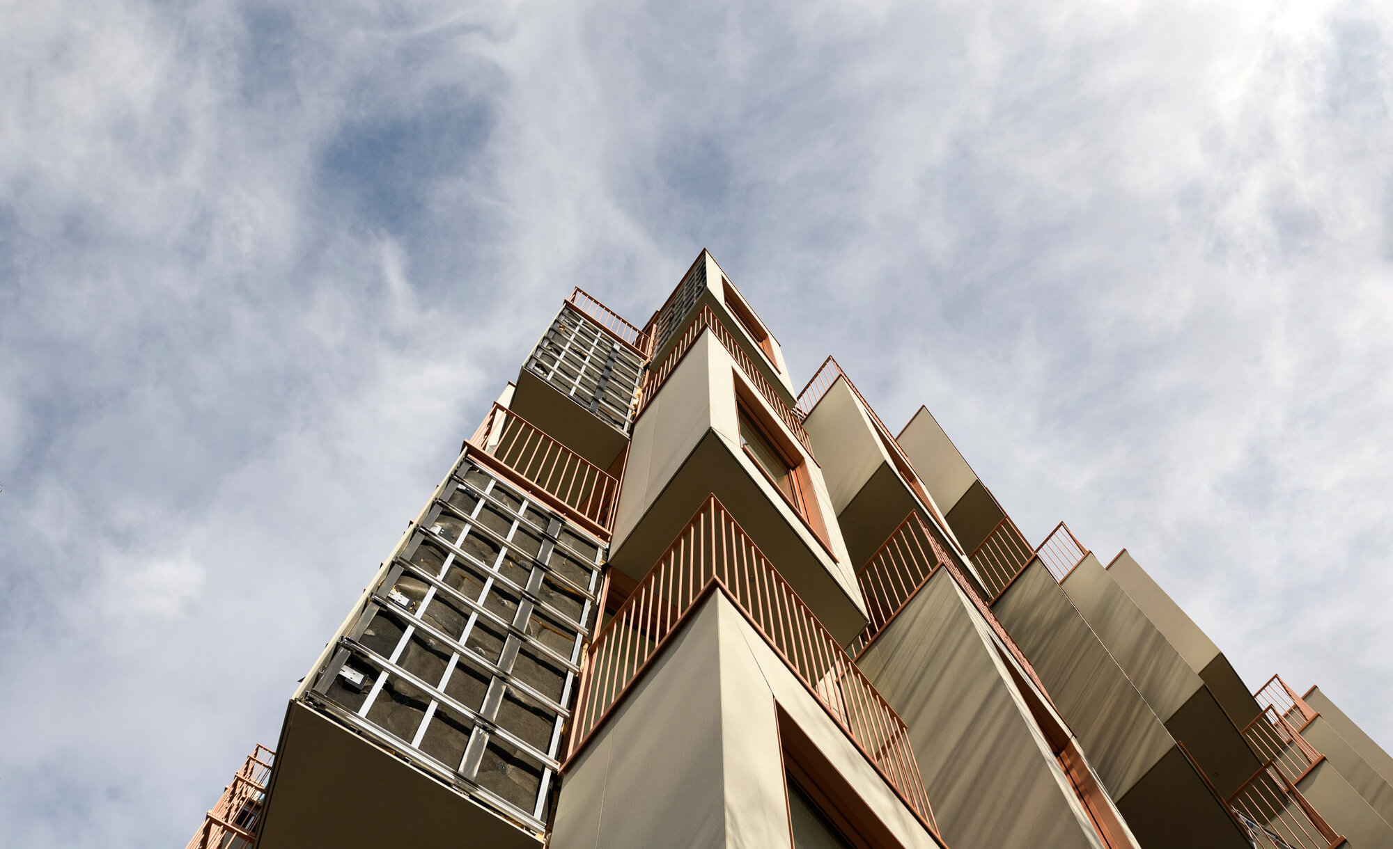 Fassadenansicht des Neubauprojekts Van B