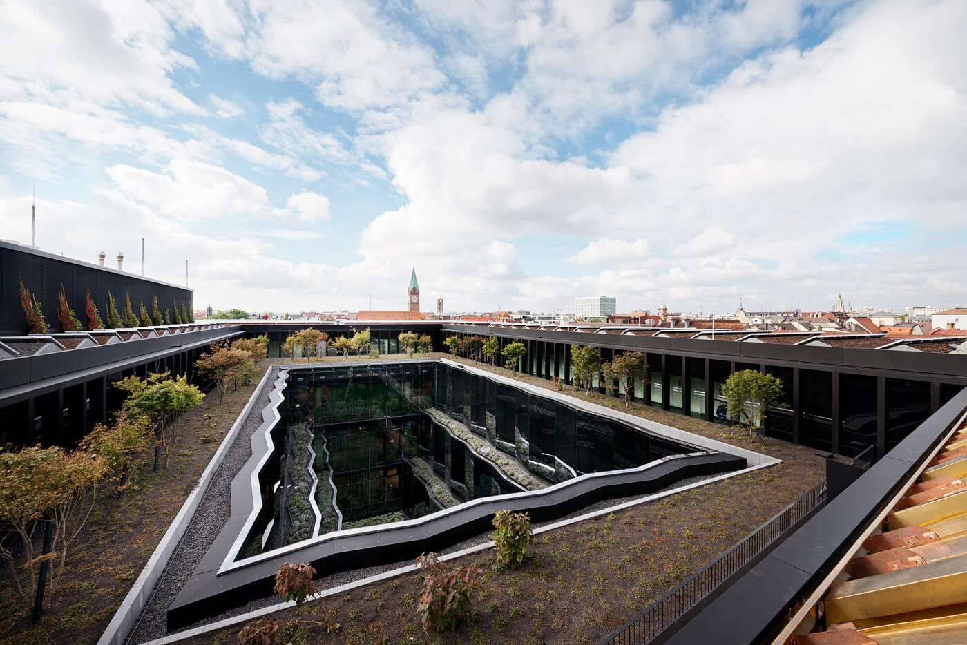 Innenhof des Wohnprojektes im  Joseph Pschorr Haus