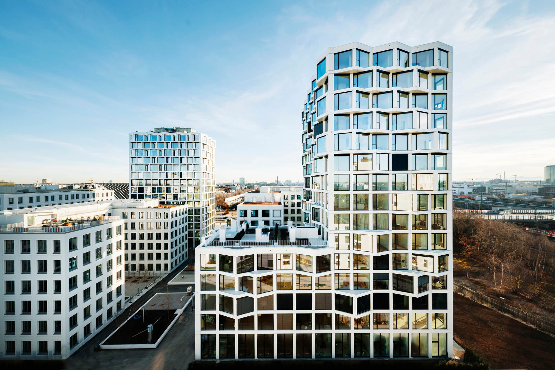 Neubauprojekt FRIENDS Tower in München am Hirschgarten
