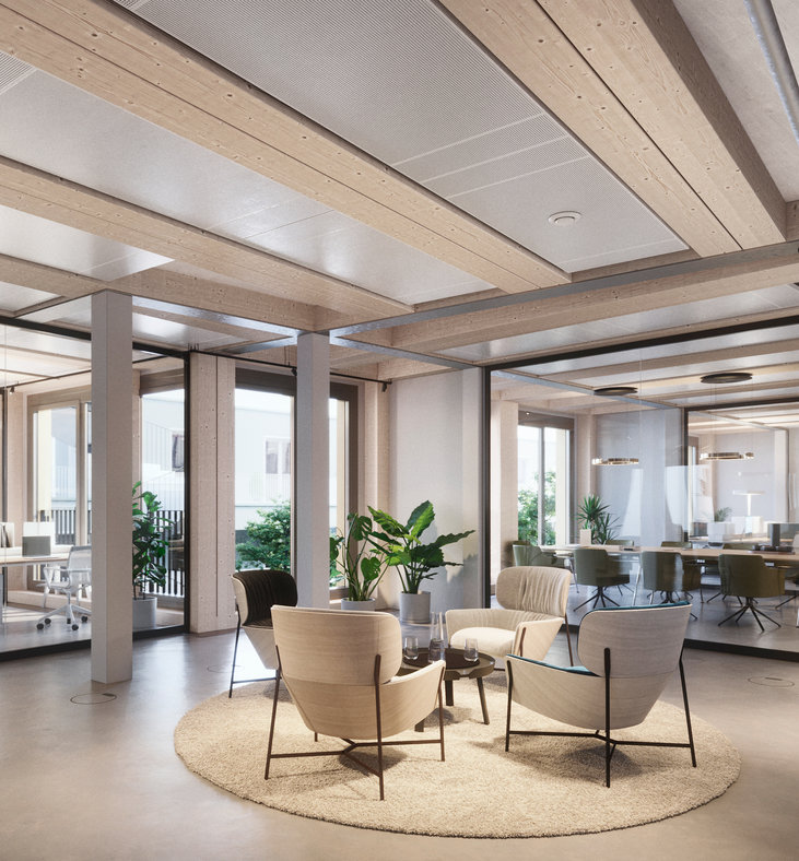 Office Räume im Neubauprojekt Vinzent in München-Neuhausen