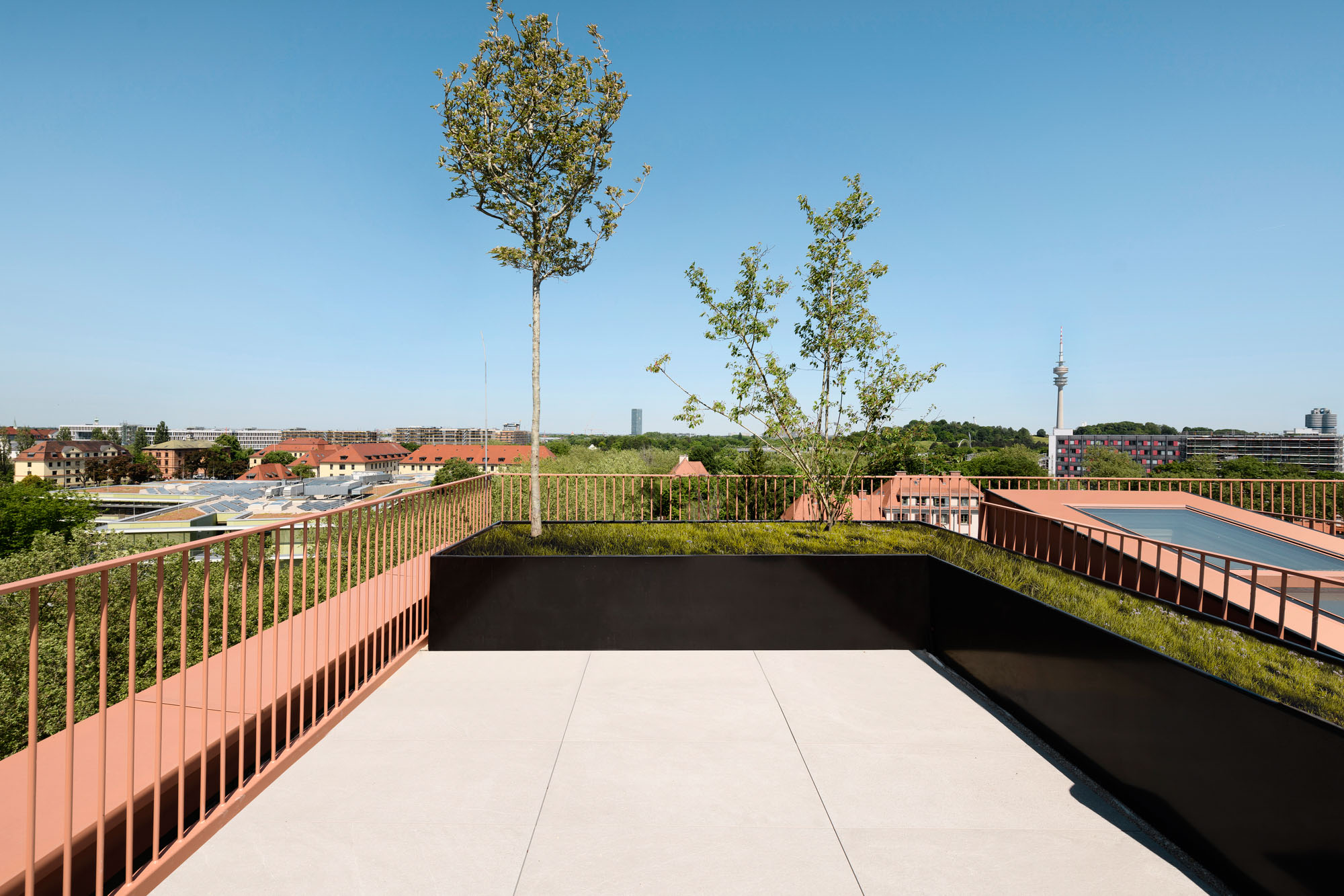Dachterrasse im Neubauprojekt Van B in München-Schwabing