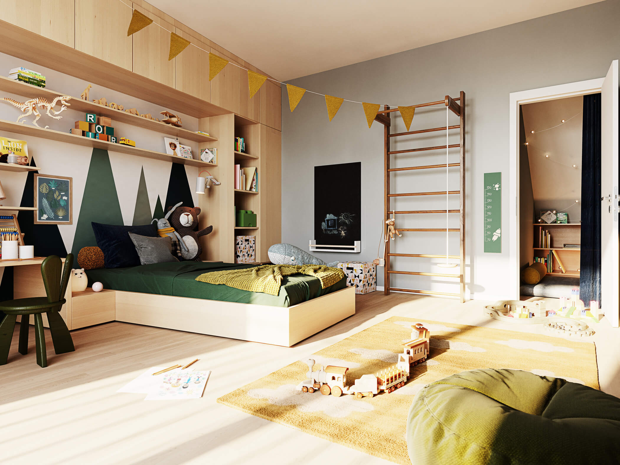 kinderzimmer in einer Eigentumswohnung im Neubauprojekt kupa in München