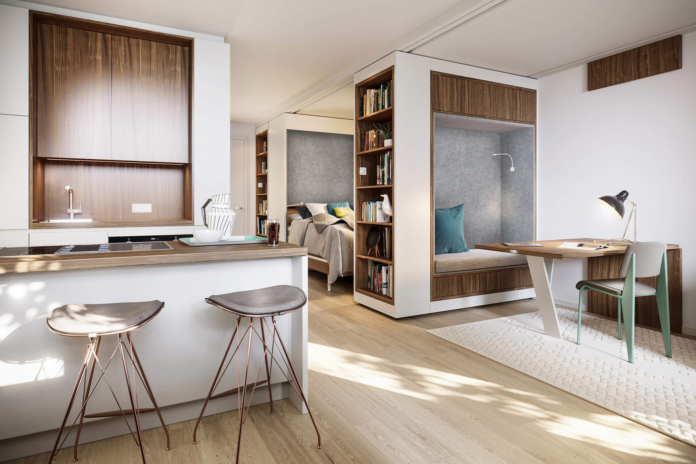 Apartments mit Plug-ins im Neubauprojekt Van B in München Schwabing