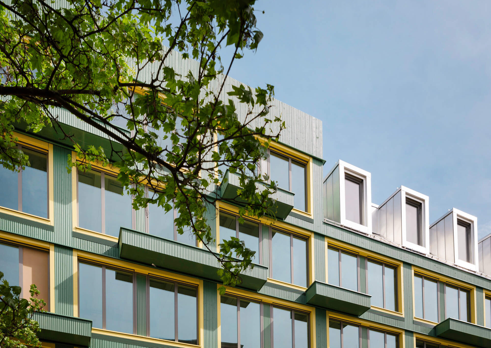 Bürogebäude des Neubauprojektes Vinzent in München Neuhausen