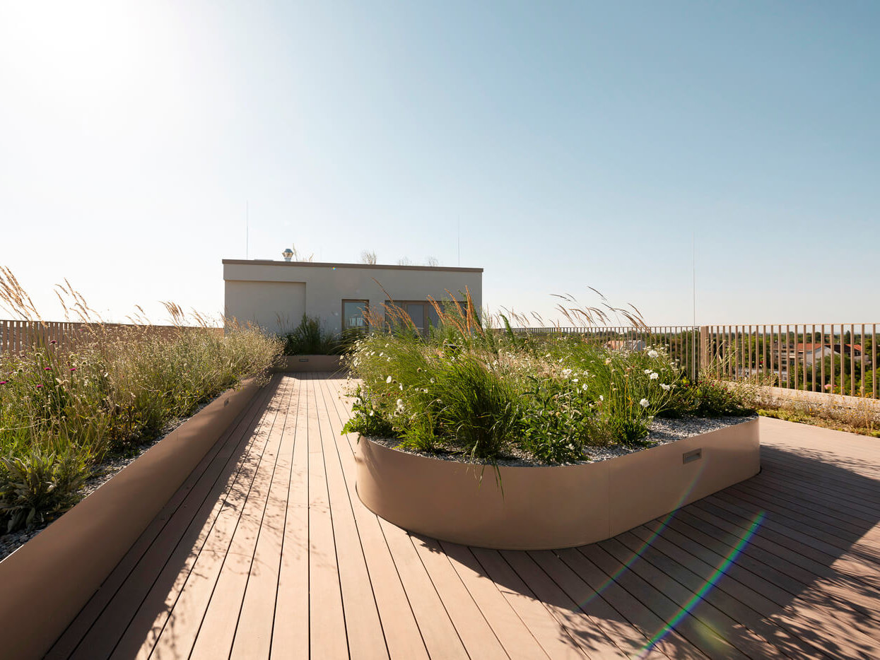Dachterrasse im kupa Quartier in München-Pasin