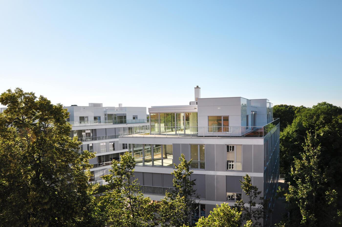 Nahaufnahme der Fassade von Wohnprojekt Gern64