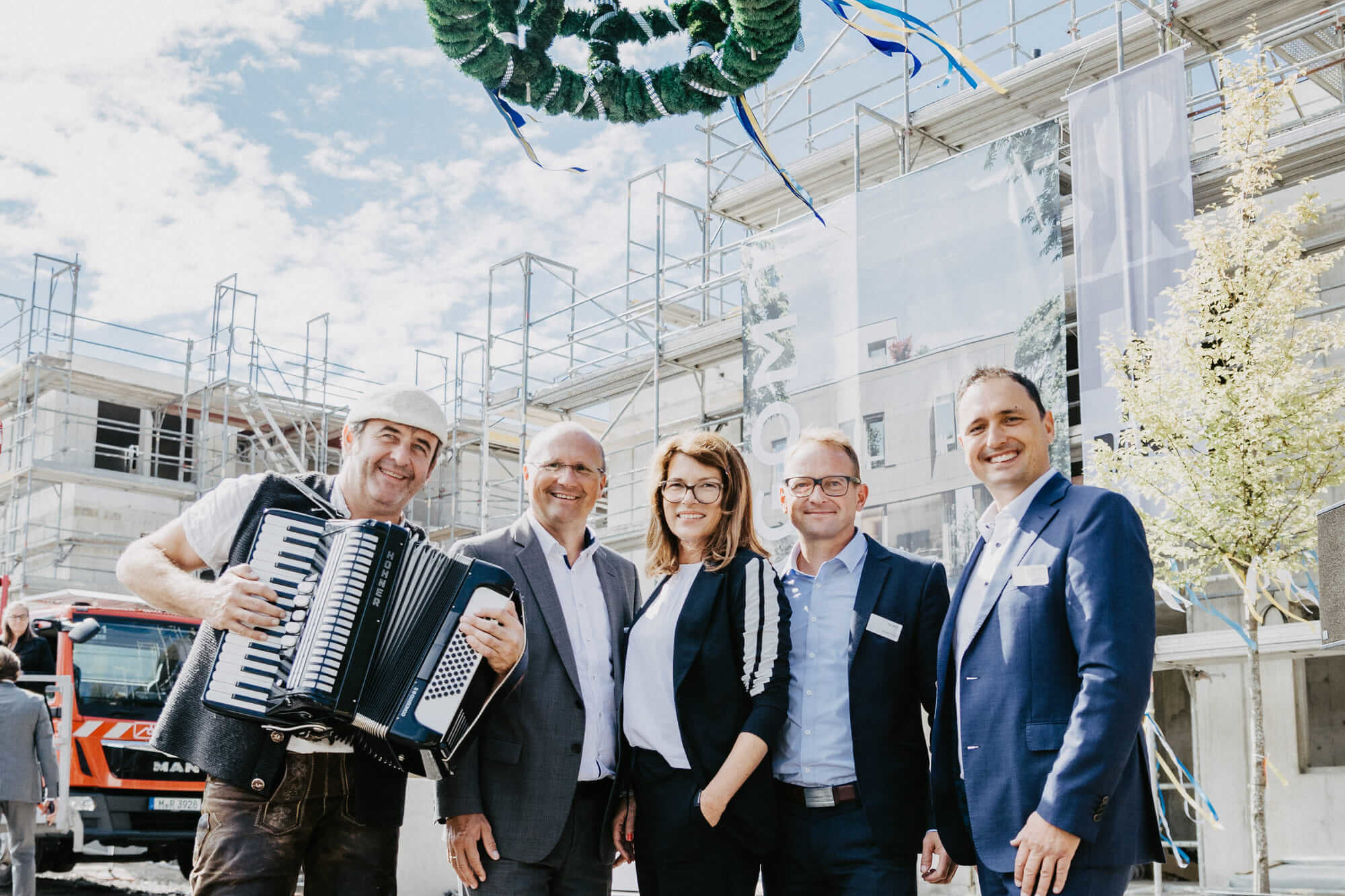 Richtfest beim Neubauprojekt LAGOM in herrsching am Ammersee