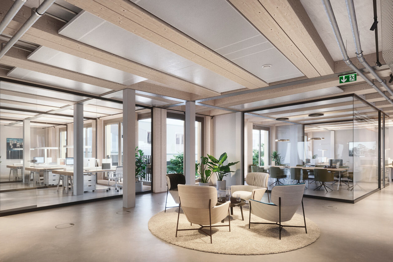 Innenhof des Neubaugs Vinzent in der Rupprechtstraße