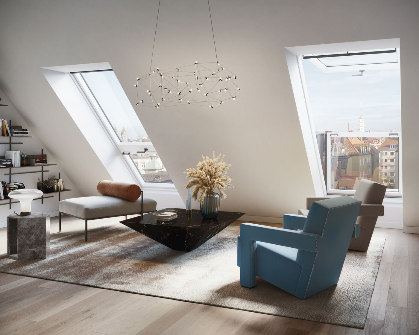 Maisonette im Obergeschoss im Neubauprojekt VINZENT in München-Neuhausen.