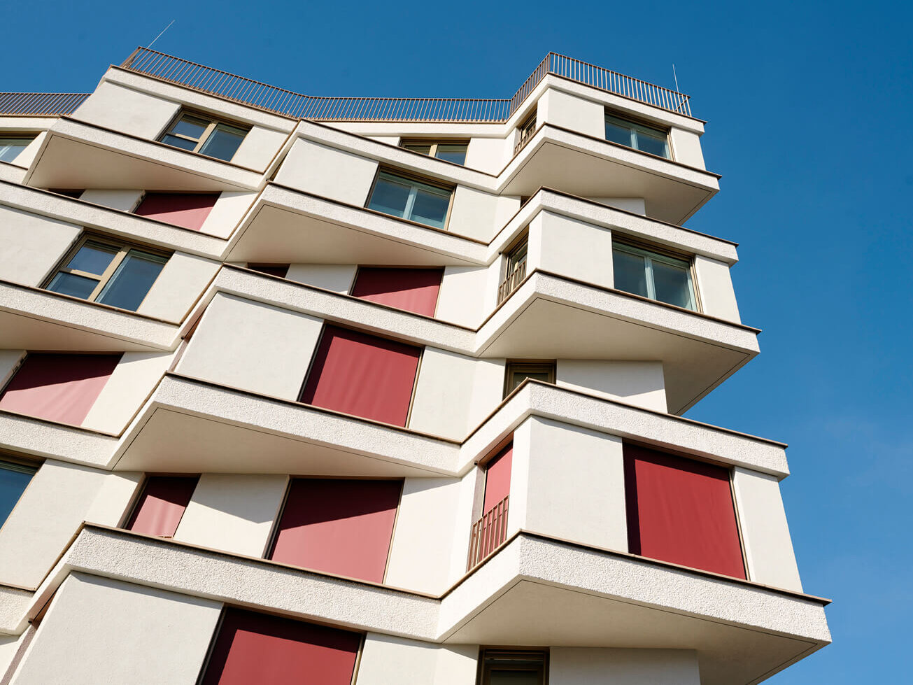 Fassadenansicht eines Wohngebäudes im kupa Quartier München-Pasing