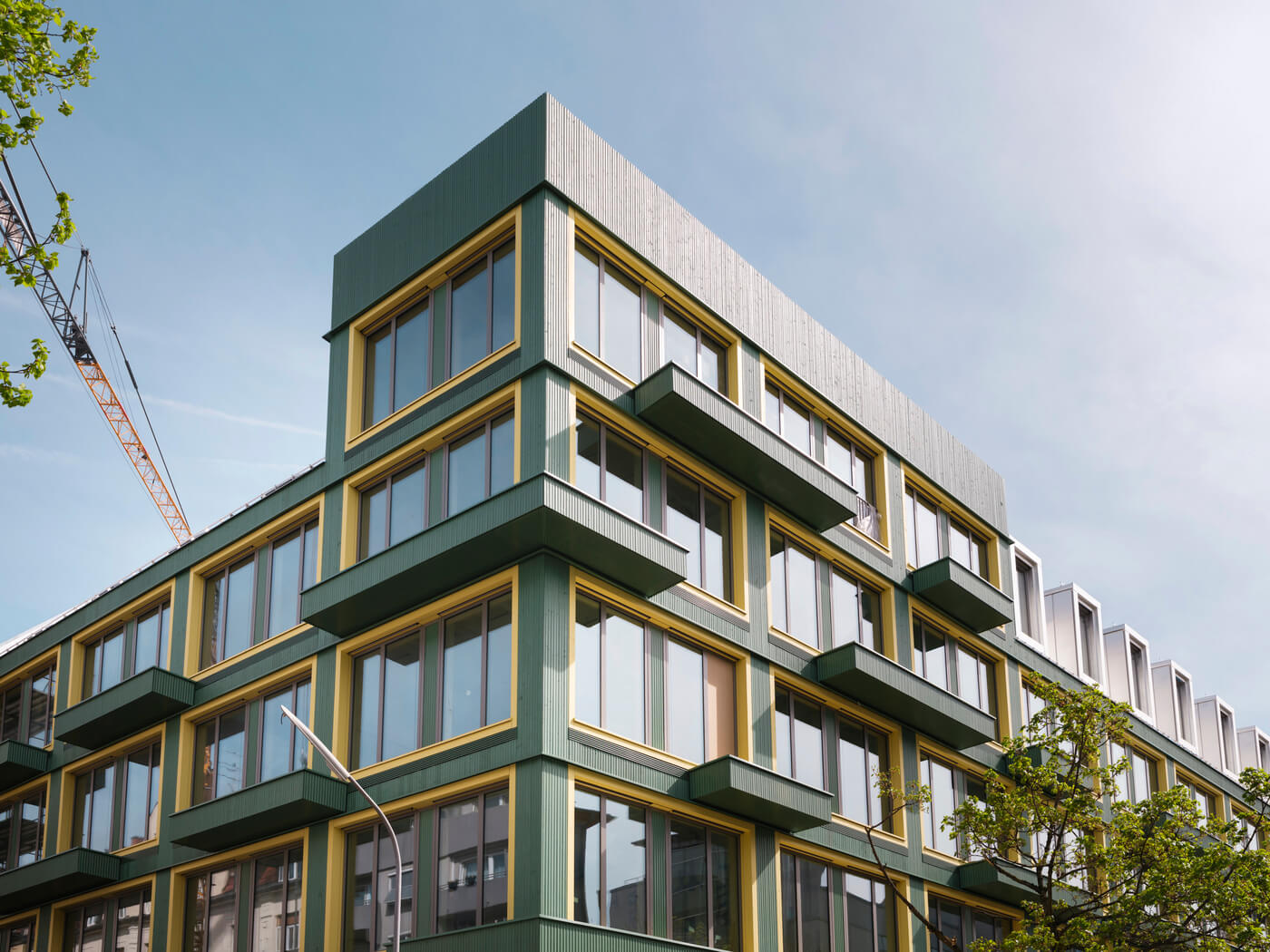 Fassadenansicht des Neubauprojektes Vinzent in München Neuhausen