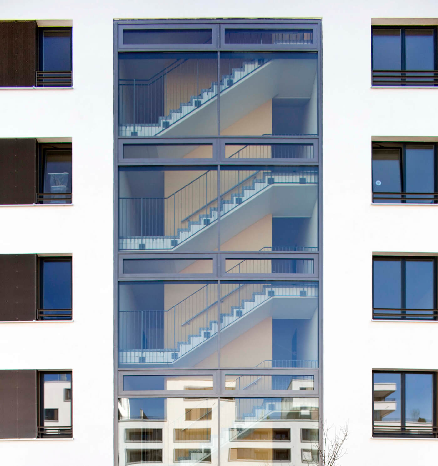 Nahaufnahme der Fassade von Wohnprojekt Gern64