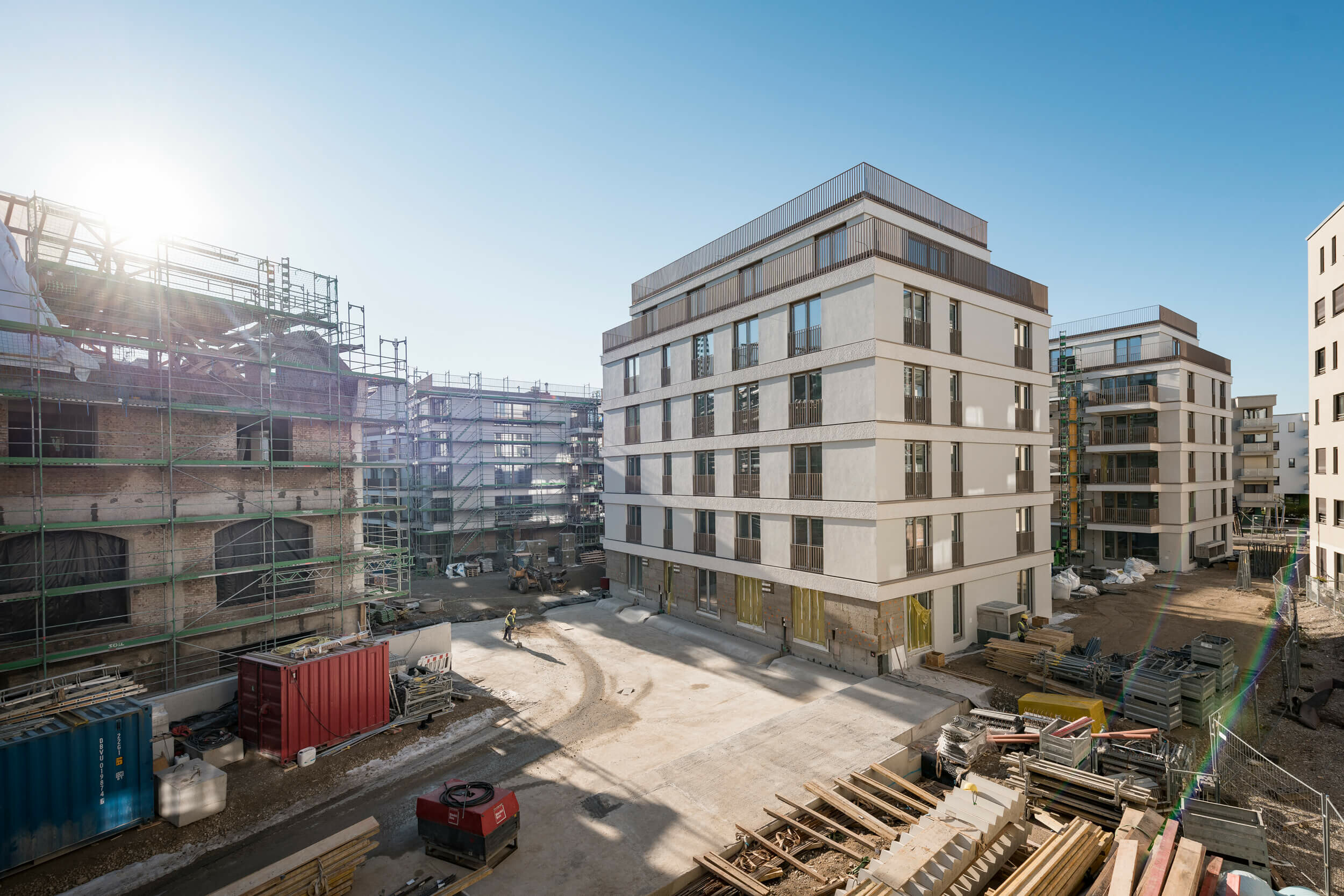 Baustelle des Neubauprojekts kupa in München Pasing