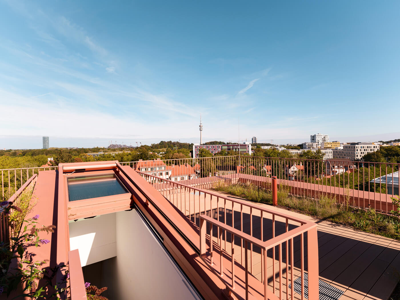 Dachterrasse im Rooftop Flat RF.142 im Neubauprojekt Van B in München-Schwabing