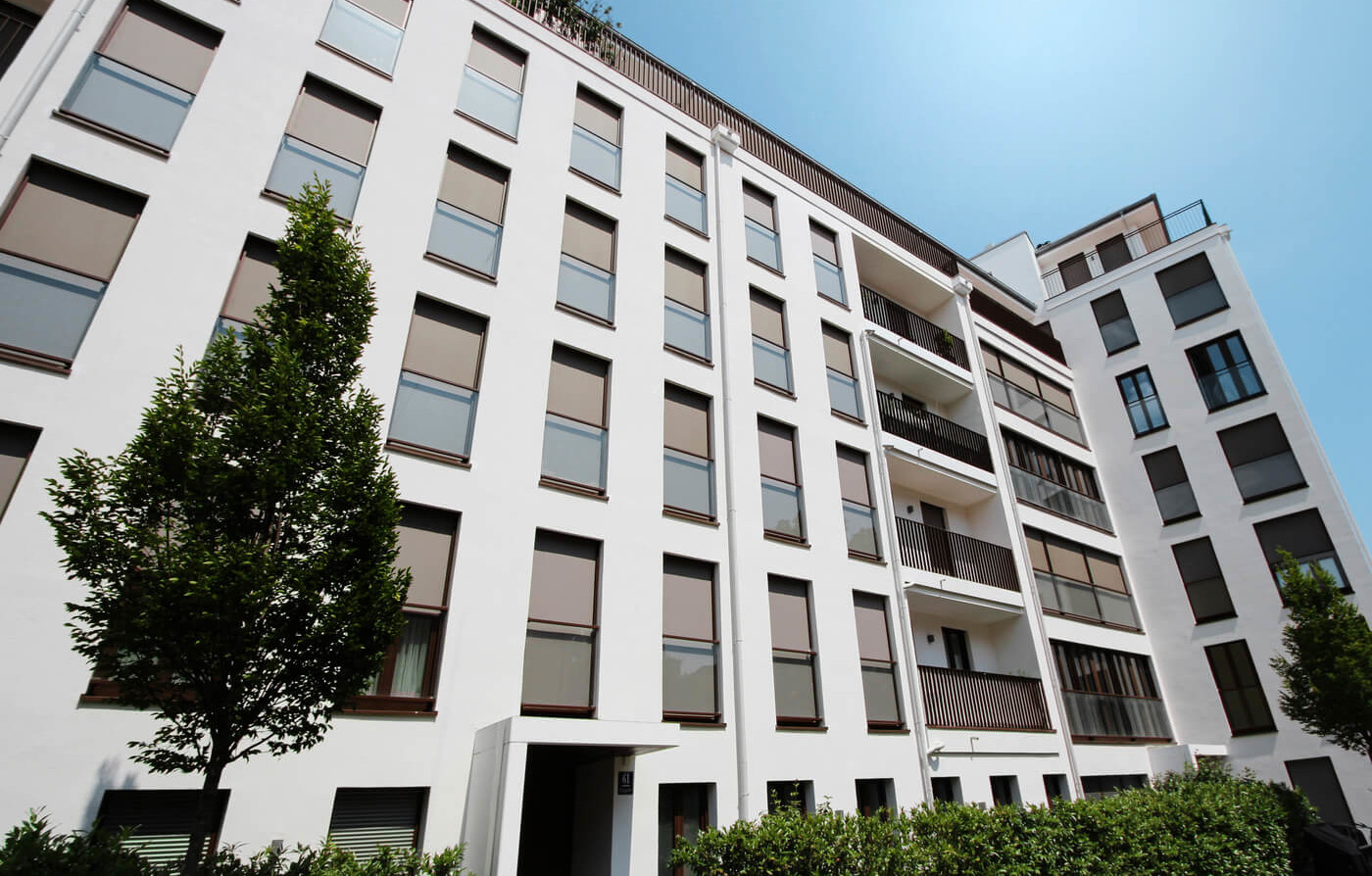Fassadenansicht des Neubaus O61 in der Oettingenstraße