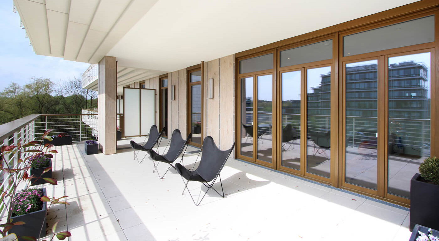 Terrasse im Neubauprojekt Tivoli in München Lehel