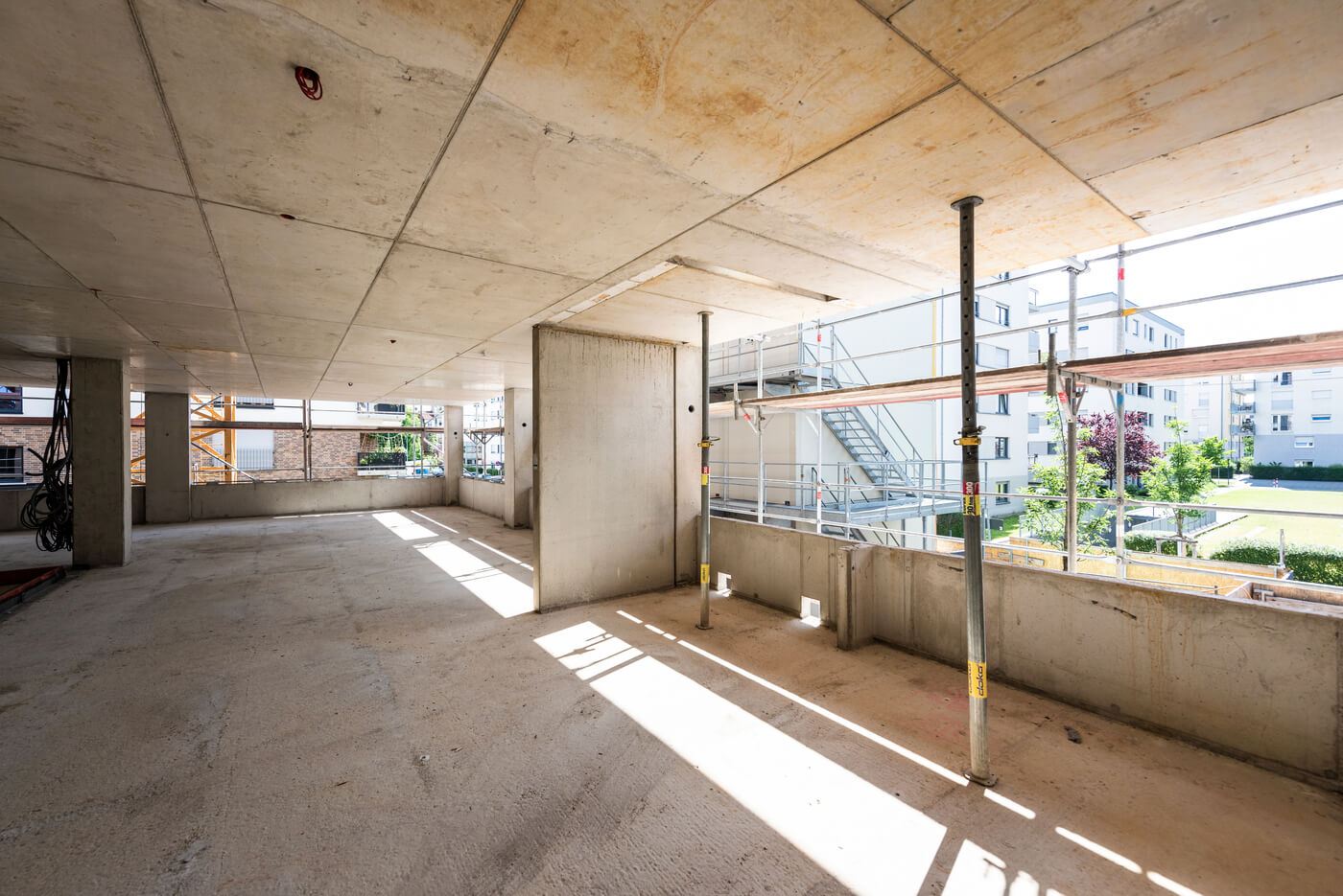 Frühere Baustelle im Wohnturm SOLID Home in Franfurt am Main