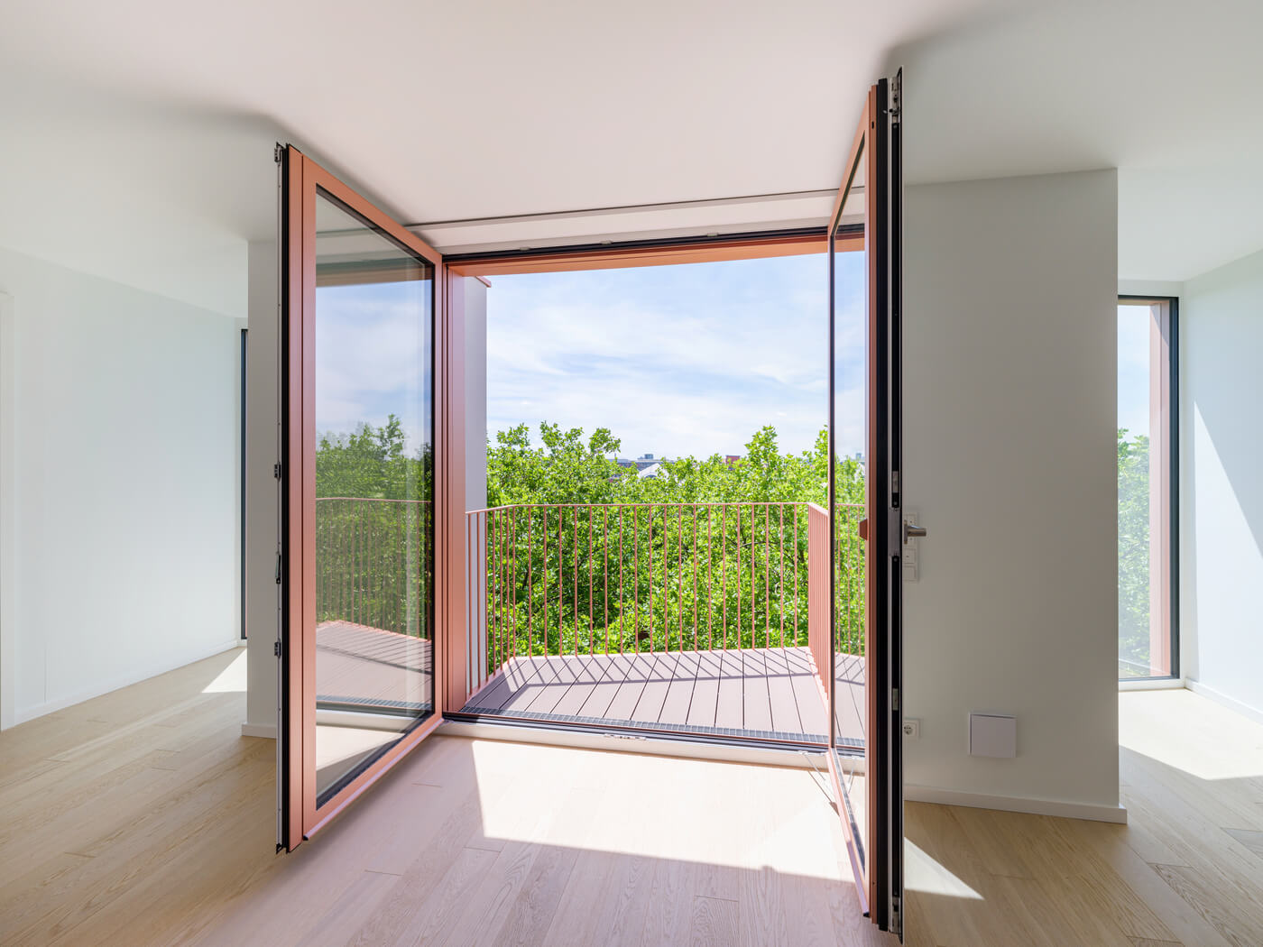 Ausblick im Neubauprojekt Van B in München Schwabing